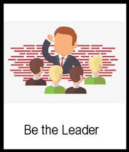 Resume Services for senior professionals: Illustration of a leader instructing three other individuals, symbolizing leadership and professional guidance