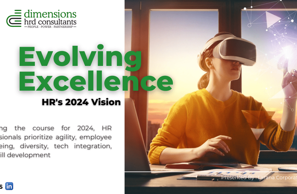 A happy woman exploring future of work HR resolutions for 2024 with VR technology